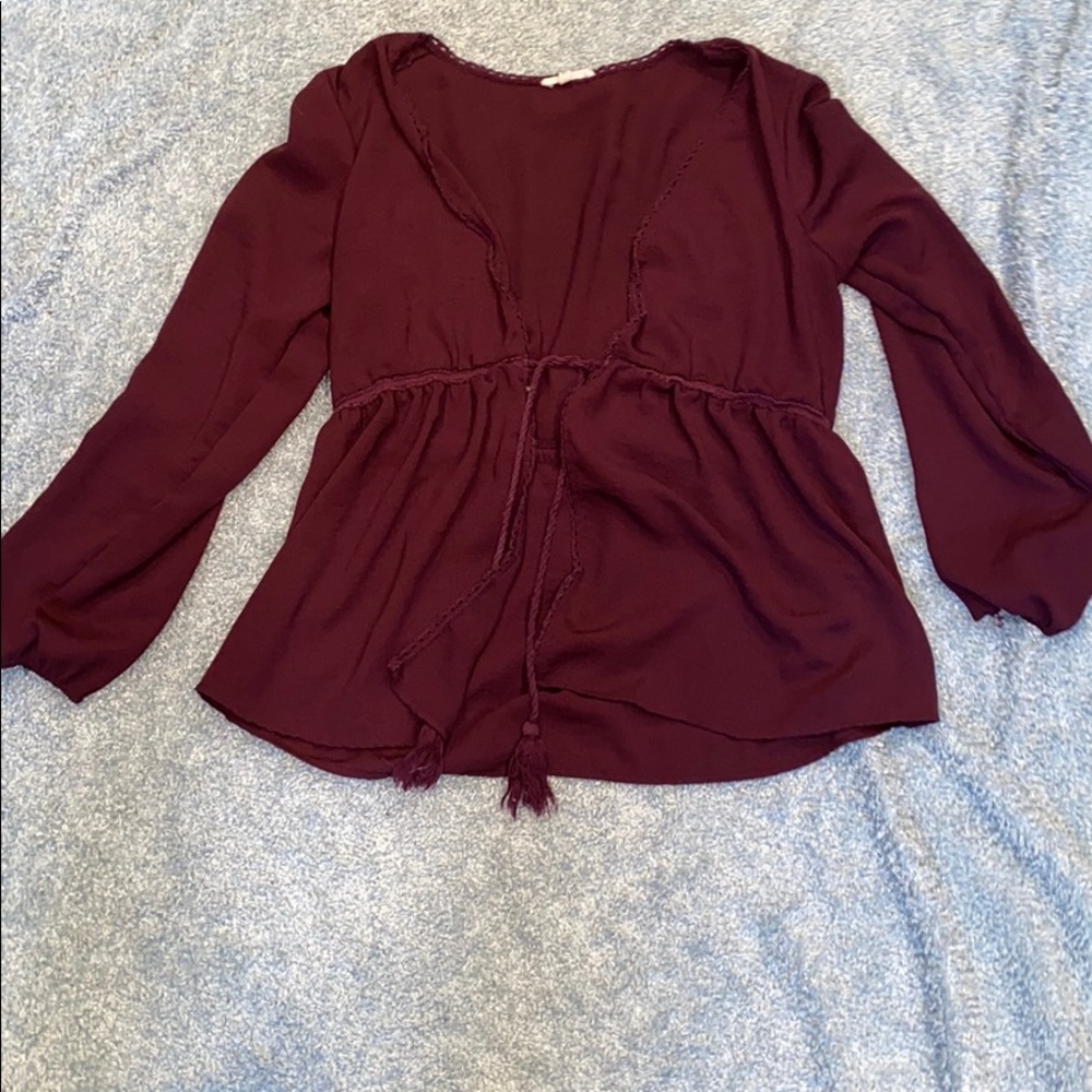Tie blouse